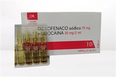 โซเดียม Diclofenac และการฉีด Lidocaine Hydrochloride